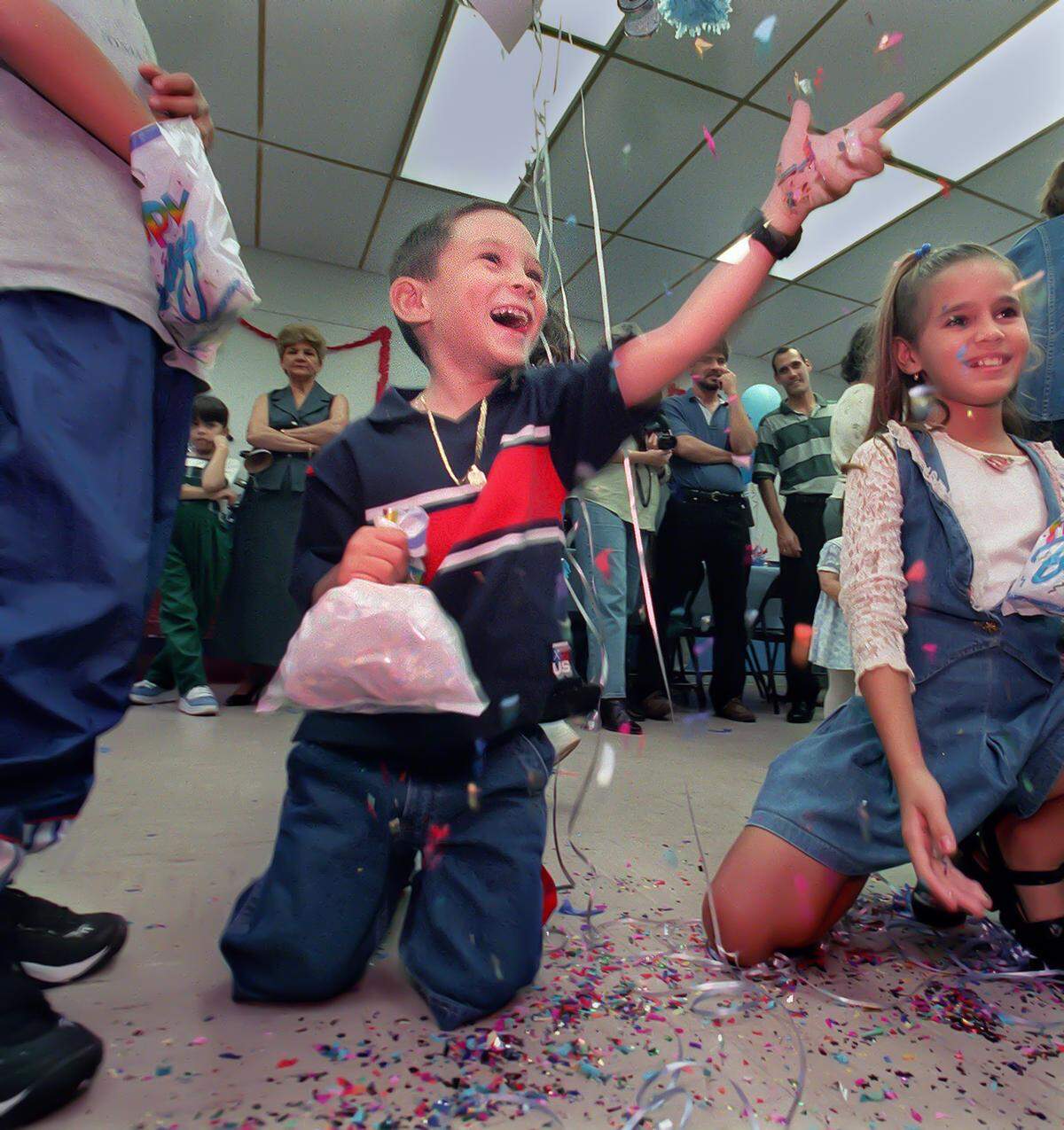 Elián Gonzalez, then 6, celebrates his birthday one day early on Dec. 5, 1999, in Miami, shortly before the U.S. government returned him to Cuba to be with his father.
