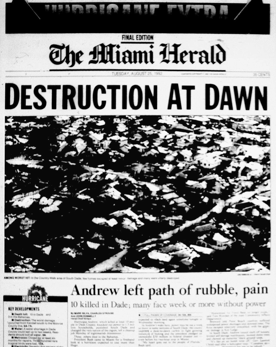 The first glimpse of the damage.