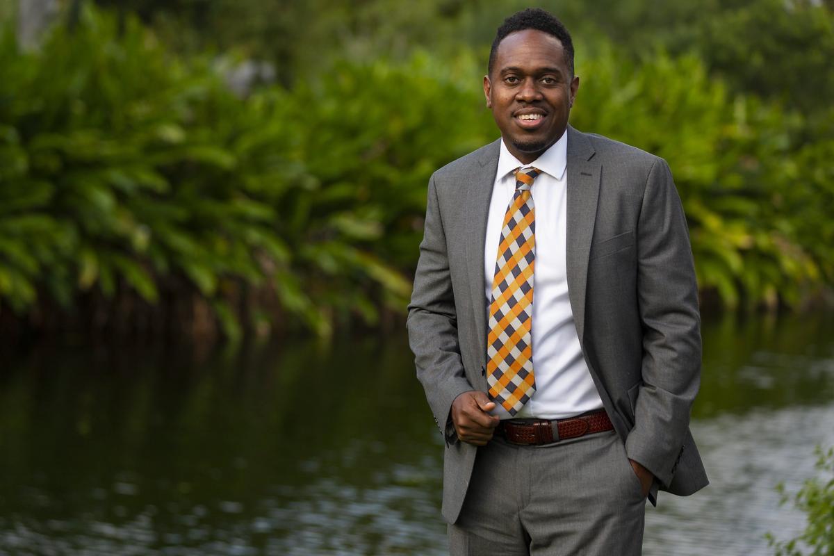 Ray L. Parris teaches multi-media at Hialeah-Miami Lakes Senior High School and is a finalist for the 2019 Francisco R. Walker Miami-Dade County Teacher of the Year competition. Parris attended a dinner with the rest of the finalists in Golden Glades on Monday, Jan. 21, 2019.