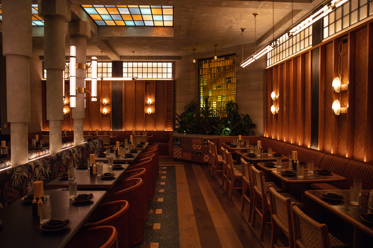 Another view of the interior of Double Knot restaurant in Wynwood.