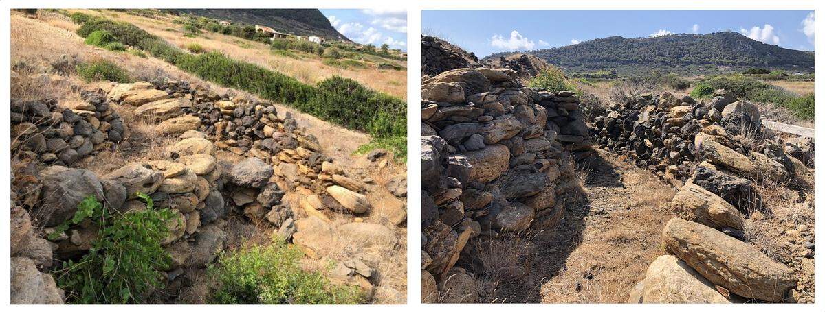 A tower found between the ruins of the two walls.