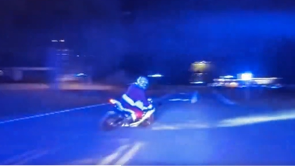 Santa, or someone dressed like him, was seen driving a motorcycle at 120 mph in Florida, officials say.