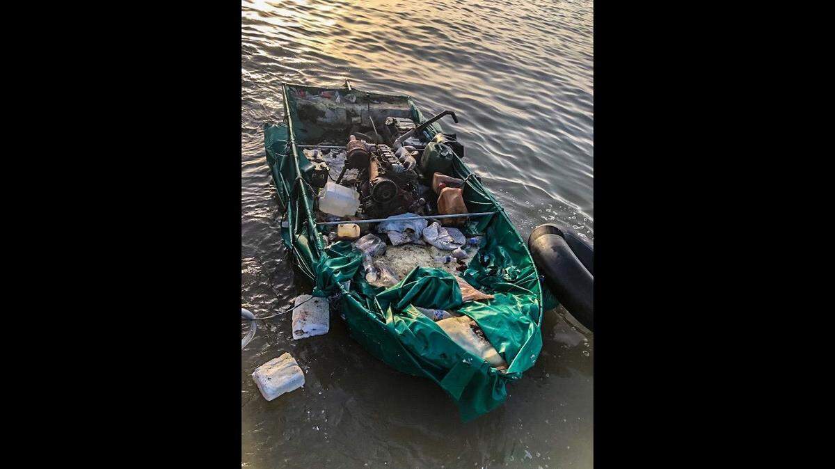 A group of Cuban migrants in landed on a Key West beach in this “rustic vessel” the morning of Aug. 31, 2021, U.S. Border Patrol said.