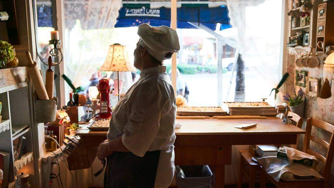 At Miami Beach’s Italian restaurant Pane & Vino you can watch fresh pasta being made from the front window.