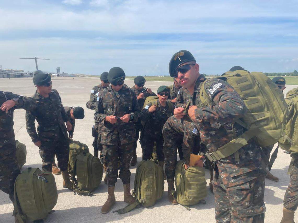 Security personnel from Guatemala and El Salvador arrive in Port-au-Prince on Friday, January 3, 2025 to join the Kenya-led Multinational Security Support mission to fight gangs.