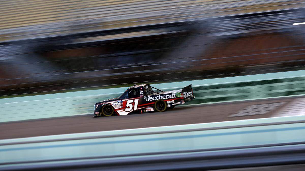 Kyle Busch, driver of the #51 Cessna Toyota, races during the NASCAR Gander RV & Outdoors Truck Series Baptist Health 200 at Homestead-Miami Speedway on June 13, 2020 in Homestead, Florida.