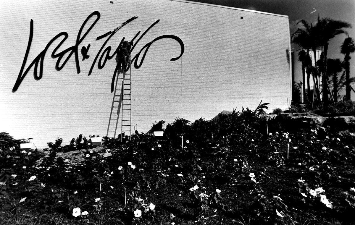 Workers polish the Lord & Taylor sign at the Aventura Mall in its early years. Lord & Taylor was the first major tenant when Aventura opened in April 1983, joined by a JCPenney, Sears and Macy’s’ first Florida store. Today, only JCPenney and Macy’s remain.