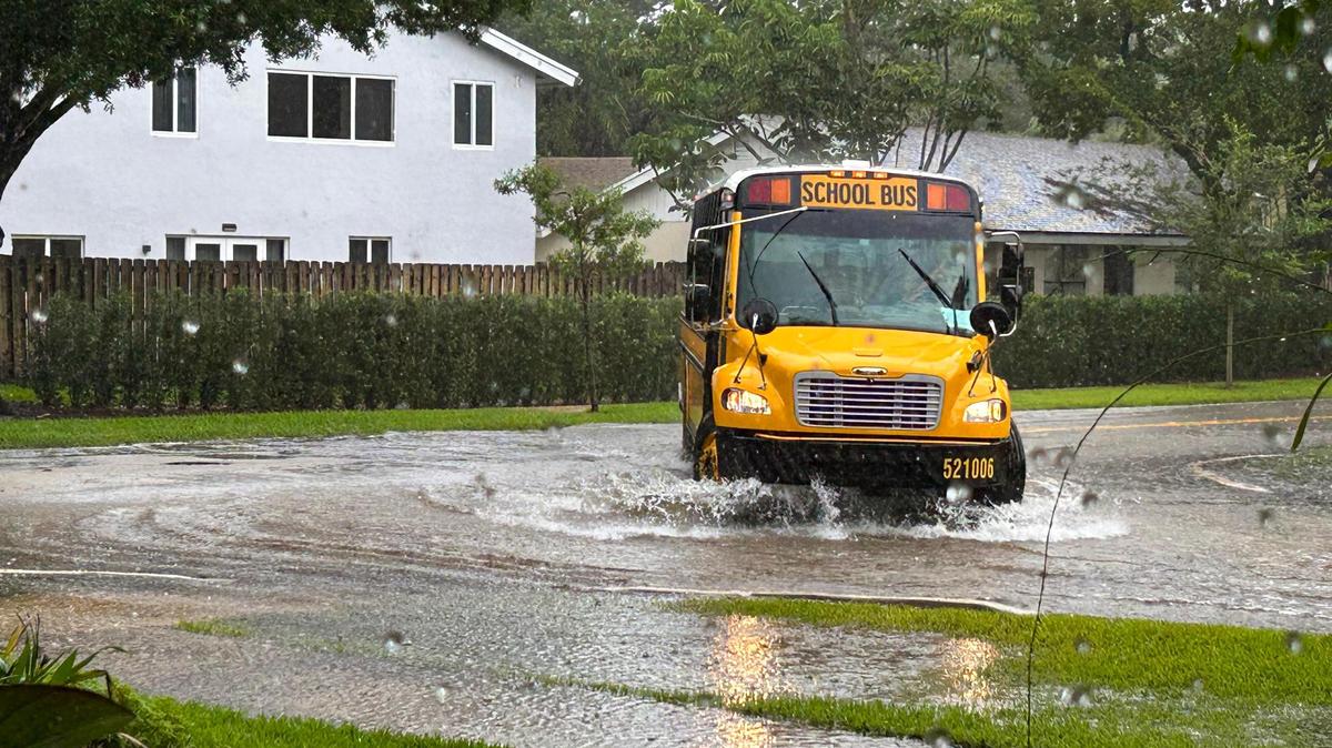 Street flooding in the Rock Creek subdivision of Cooper City in western Broward County in a photo from 2023.