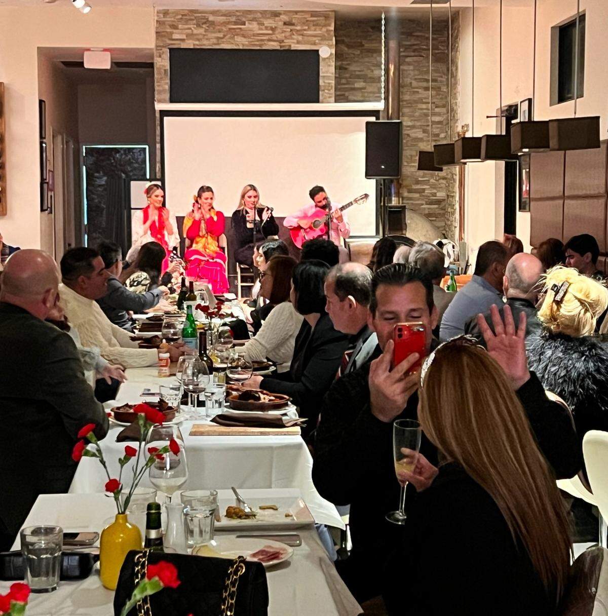 Diners enjoy a flamenco performance at Bellmont Spanish Restaurant in Coral Gables.