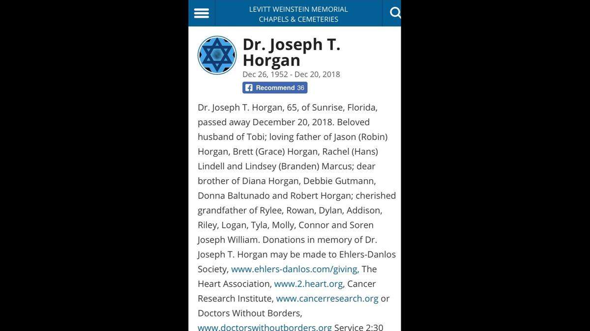Dr. Joseph Horgan’s obituary.