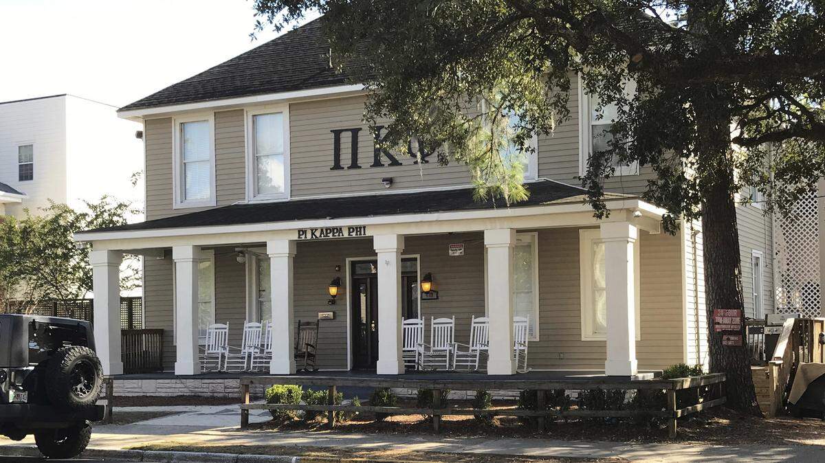 The Pi Kappa Phi fraternity house is seen near Florida State University in Tallahassee, Fla., Tuesday, Nov. 7, 2017.