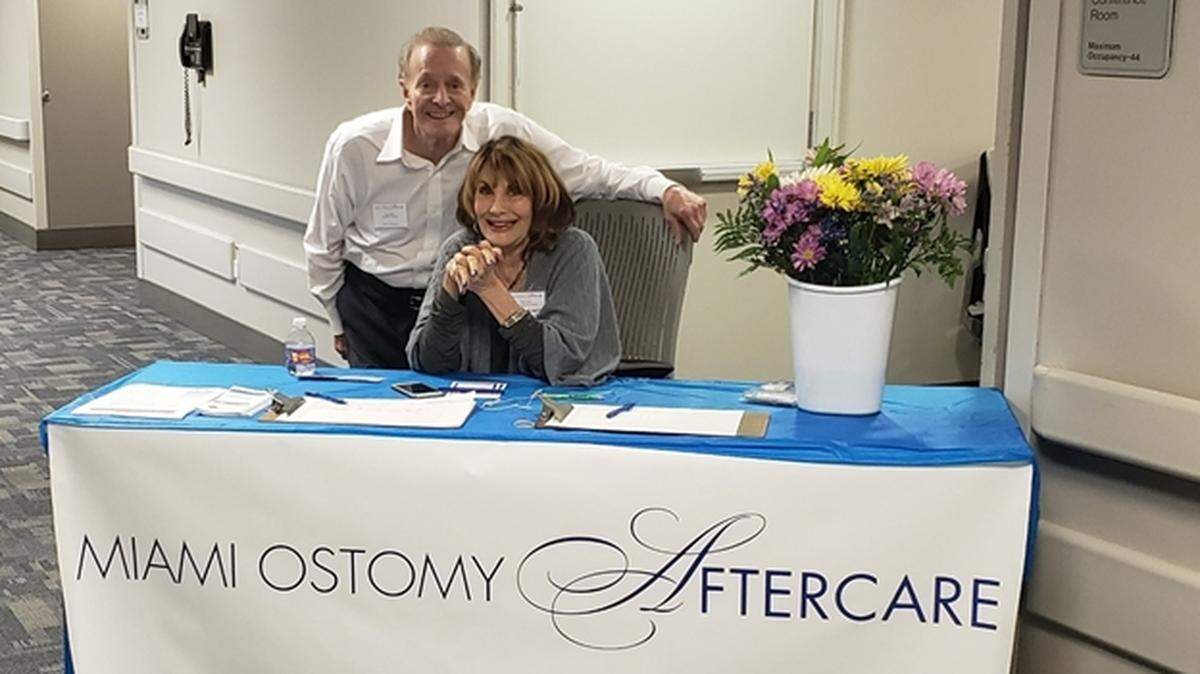 Retired Miami attorney Hal Spaet, pictured with friend Sue Gale, is founder and president of Miami Ostomy Aftercare.