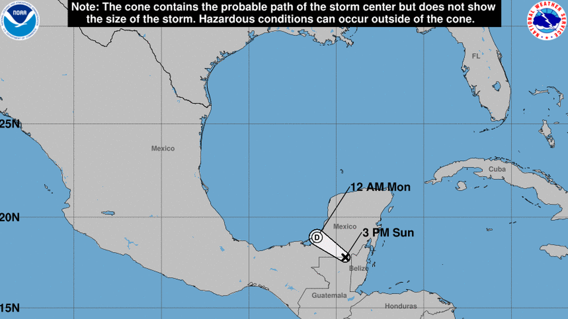 Sara downgraded to tropical depression, forecast to die off. Its remains may affect Florida