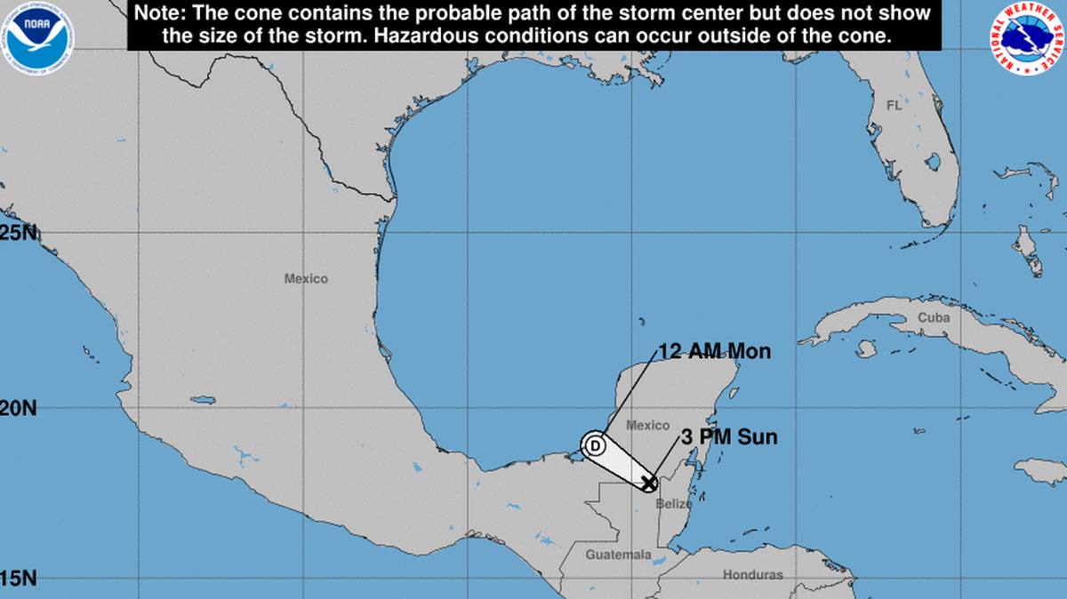 Tropical Storm Sara was downgraded to a tropical depression on Saturday and is forecast to die out soon. Florida may experience some effects.