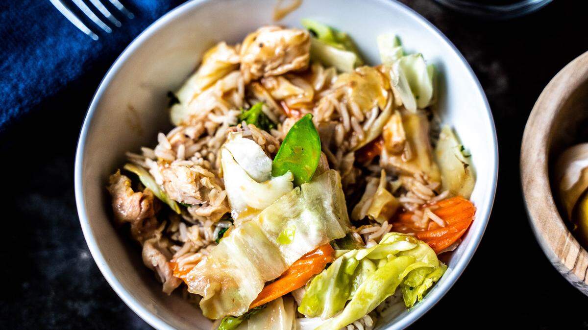 Easy chicken stir-fry.
