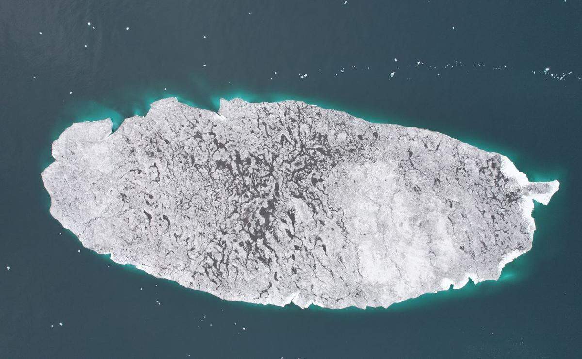 The island became a place of interest when it started to change color several years ago, researchers said.