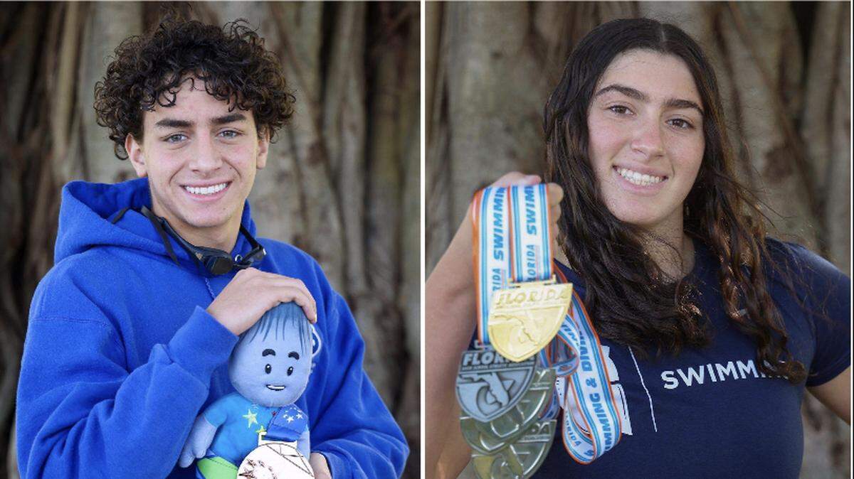 Braddock’s Anthony Pineiro and Gulliver Prep’s Reese Rosenthal are the Miami Herald’s 2023 Dade Swimmers of the Year.