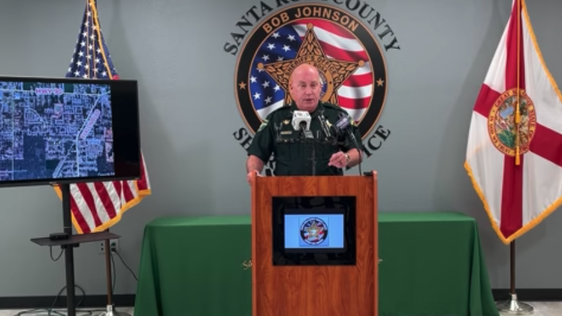 Bob Johnson, the sheriff for Santa Rosa County, Florida, is encouraging homeowners to shoot at burglars, he said Thursday, April 21.