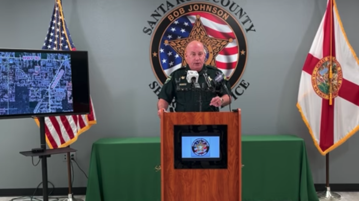 Bob Johnson, the sheriff for Santa Rosa County, Florida, is encouraging homeowners to shoot at burglars, he said Thursday, April 21.