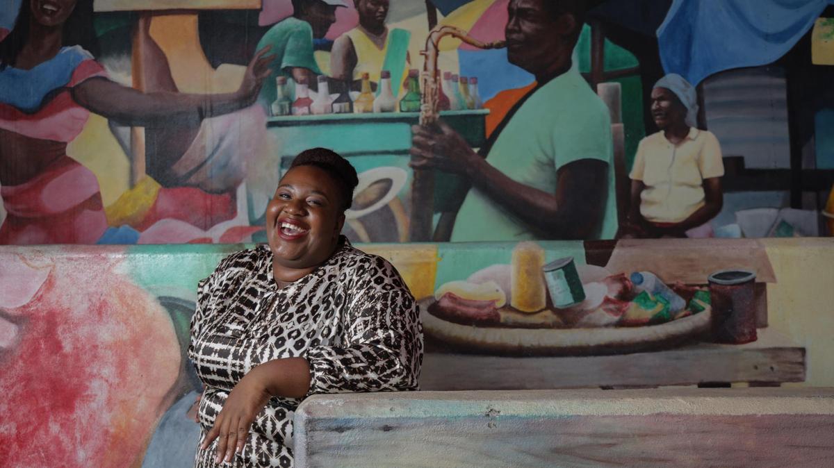 Doris Jean Pierre, 27, founded AccessBridge in 2018 after graduating college and struggling to find career opportunities within the healthcare administration industry. Pierre is photographed at the Haitian Cultural Arts Complex in Miami’s Little Haiti neighborhood on Thursday, Nov. 11, 2021.