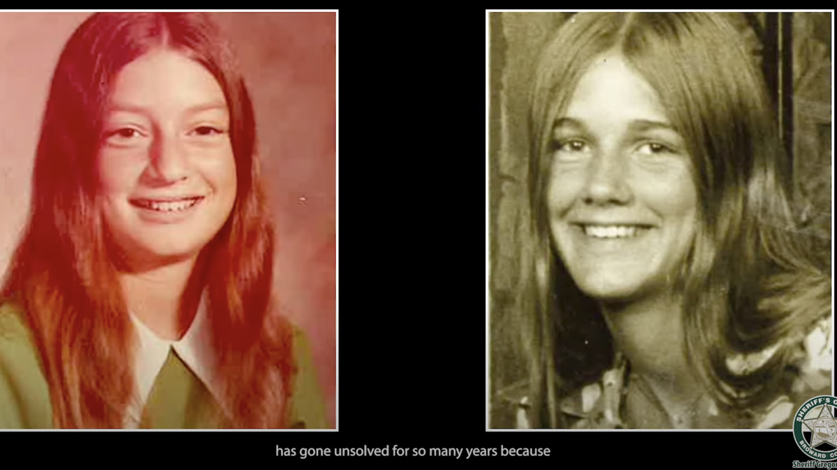 A photo of Barbara Schreiber and Darlene Zetterower, who were murdered in 1975.