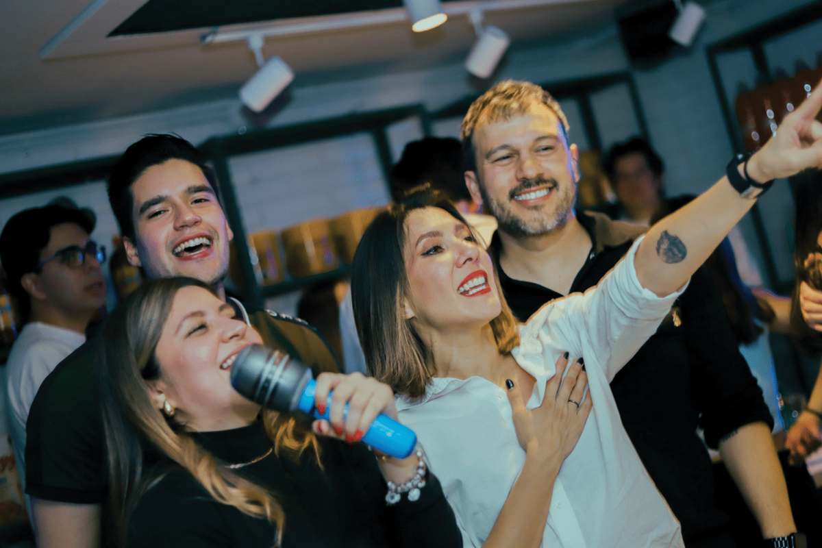 Diners at Sala de Despecho can sing along to popular (and usually sad) songs in between tacos and tequila cocktails.