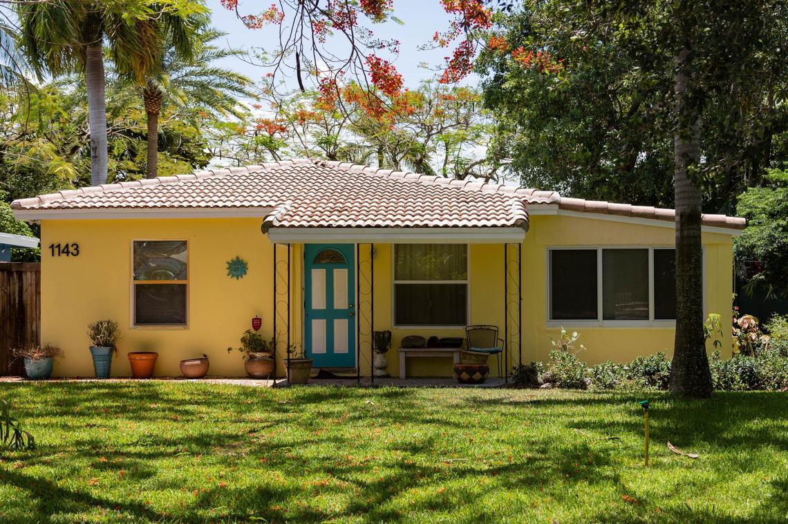 The Fort Lauderdale house, 1143 NW Fourth Ave., where 8-year-old Ryan Amichette drowned in the backyard pool on Monday, June 3, 2024, taken on Thursday, June 6, 2024 in Fort Lauderdale, Fla. The home belongs to a neighbor.