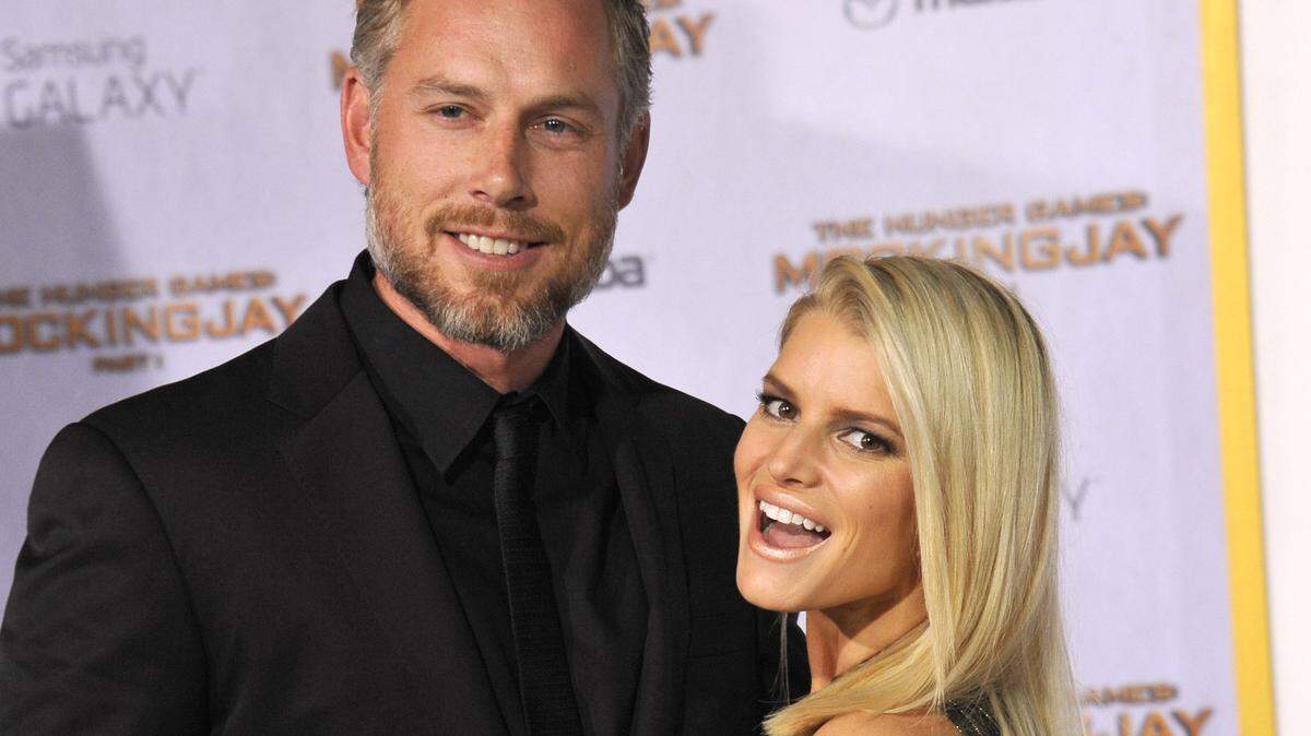 Jessica Simpson with her husband of 10 years Eric Johnson.