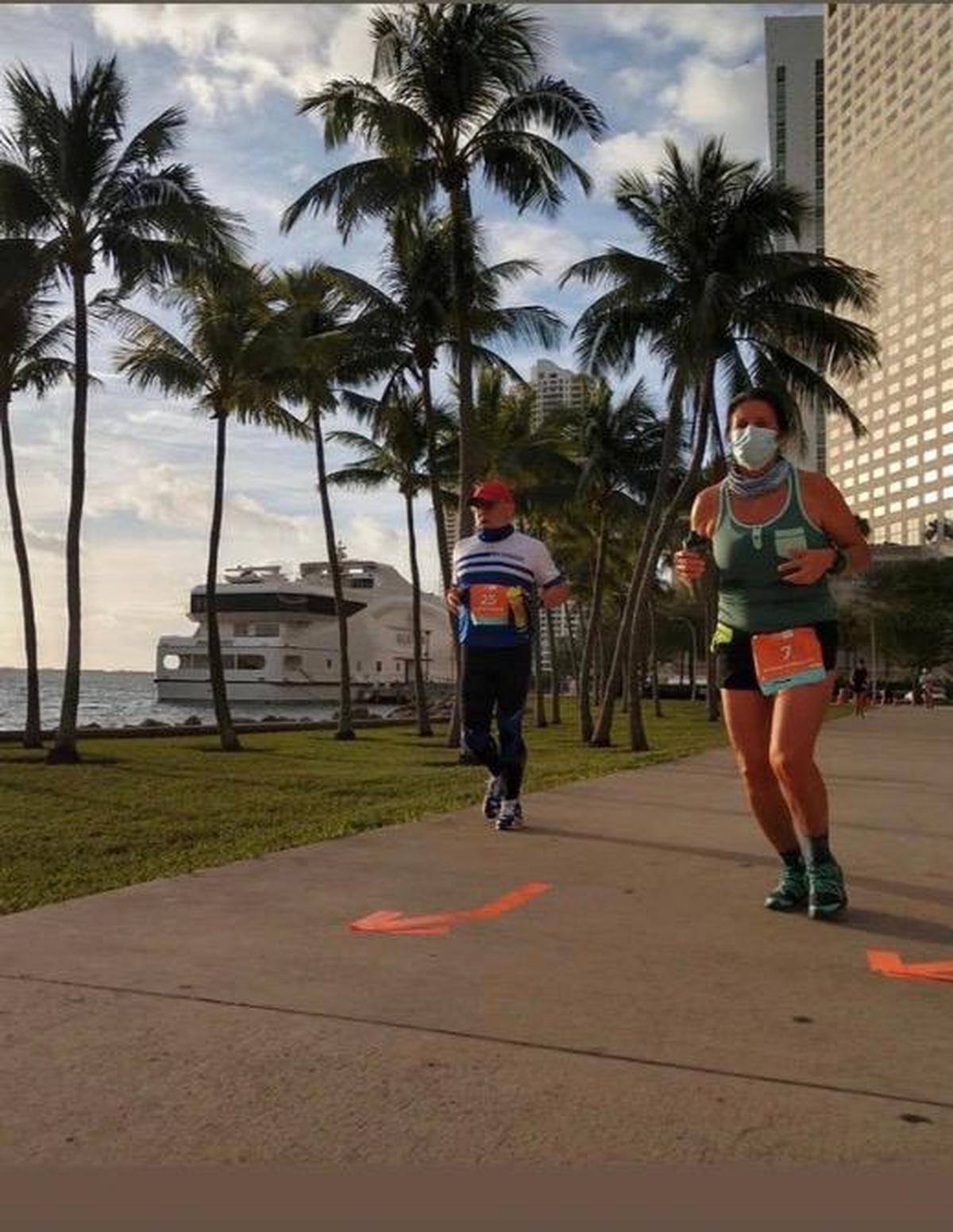 Maria Cesca will be running in the Miami Marathon and Half Marathon on Sunday for the 20th straight year. Last year, when the race went virtual due to COVID-19, Cesca and other “streakers” ran around Bayfront Park to keep their streak alive.