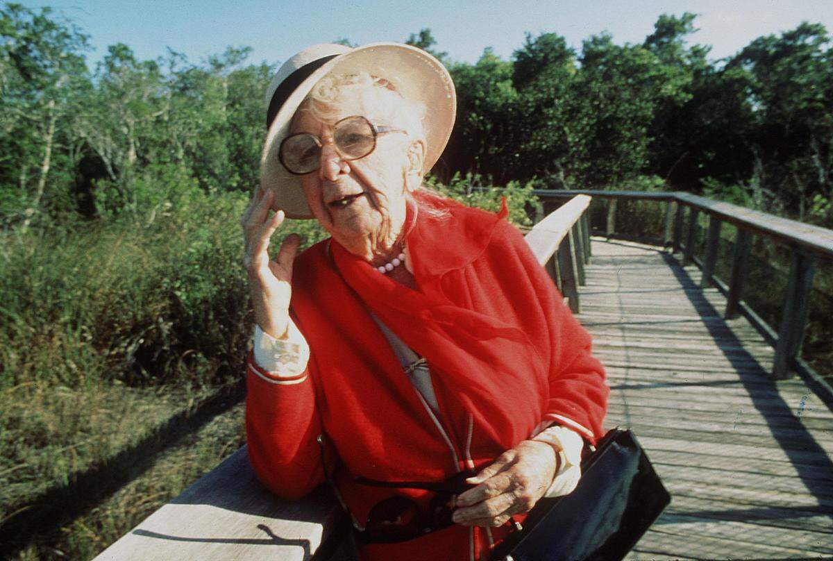 Marjory Stoneman Douglas at Everglades National Park on Aug. 16, 1987.