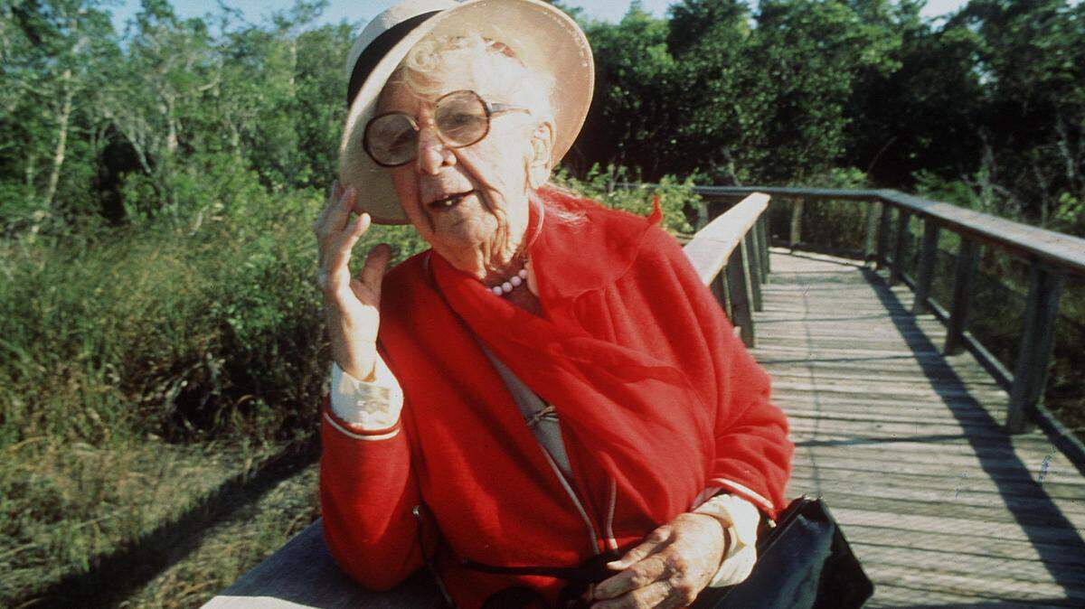 Marjory Stoneman Douglas at Everglades National Park on Aug. 16, 1987.