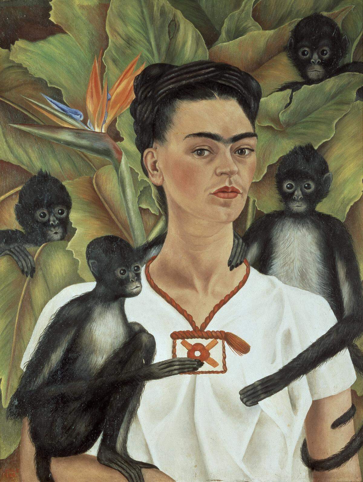 Frida Kahlo’s ‘Self portrait with monkeys’ will be on display Oct. 23-Feb. 6 at the Norton Museum in West Palm Beach as part of the show ‘Frida Kahlo, Diego Rivera and Mexican Modernism’ from the Jacques and Natasha Gelman Collection.