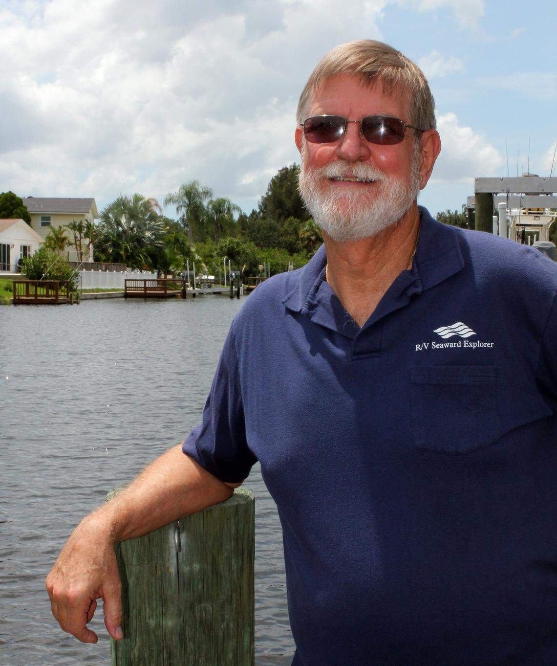 Peter Skipp was captain of a large research vessel that ran-a-ground and was perched in the backyard of a water front home in South Dade just south of the Deering estate after Hurricane Andrew ravaged the area in 1992. This photo appeared in an August 2012 Miami Herald article.