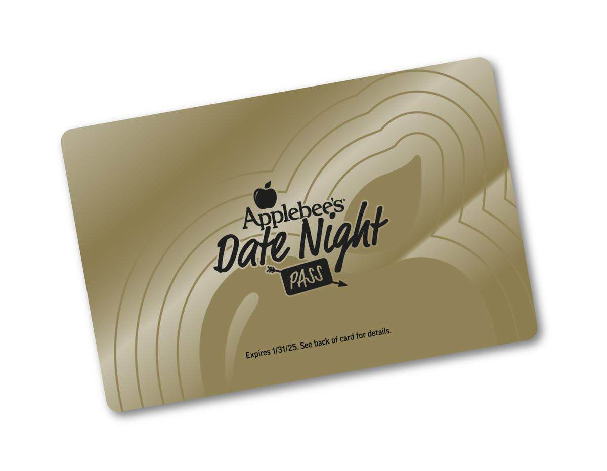 Applebee’s is offering a $200 date night pass that provides up to $30 in food and drinks every week for one year.