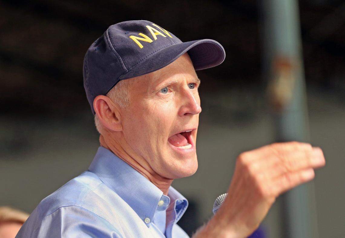 Florida Governor Rick Scott, a Republican, is running against Democrat Bill Nelson for the U.S. Senate.