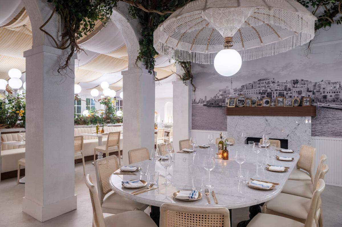 Another part of the dining area at Motek restaurant in Miami Beach.
