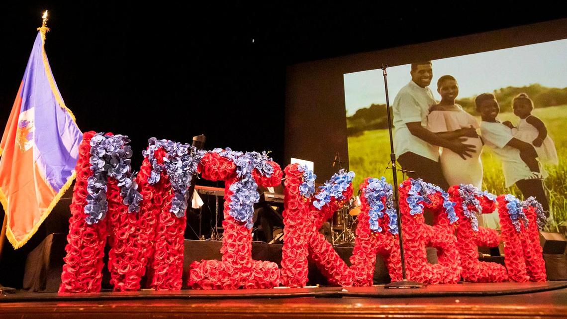 Memorial service for Haitian singer Mikaben, who died in Paris, at Civic Center Plaza in Miramar, Florida, on Sunday, Nov. 6, 2022.