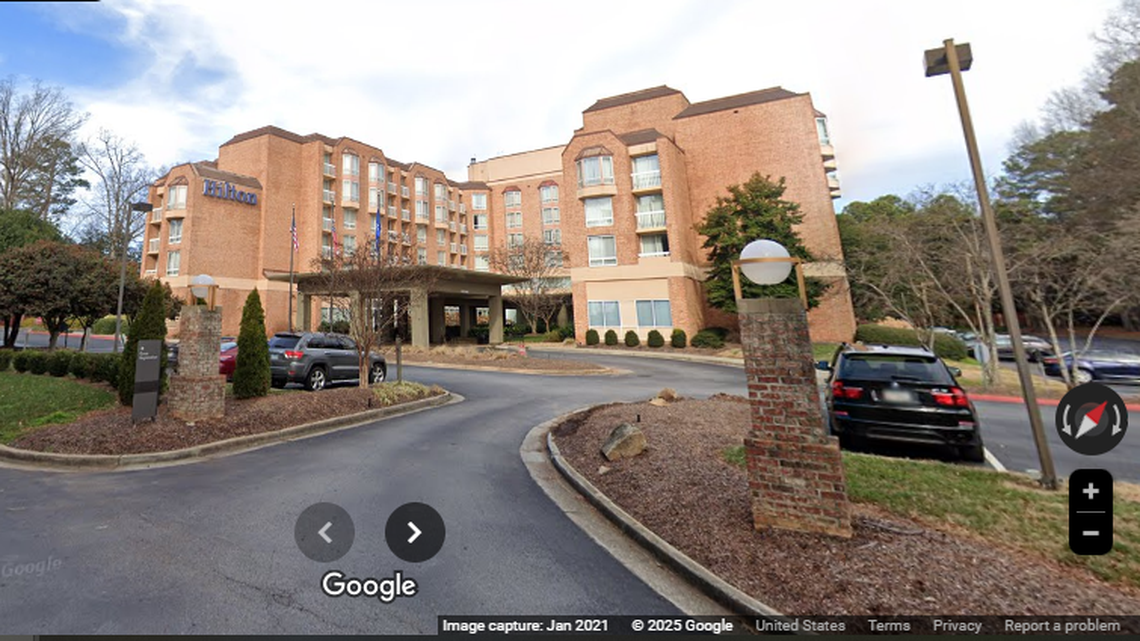 Sherika Monique Little was fatally shot as she sat in a vehicle outside this hotel on Peachtree-Dunwoody Road north of Atlanta, Georgia police said.