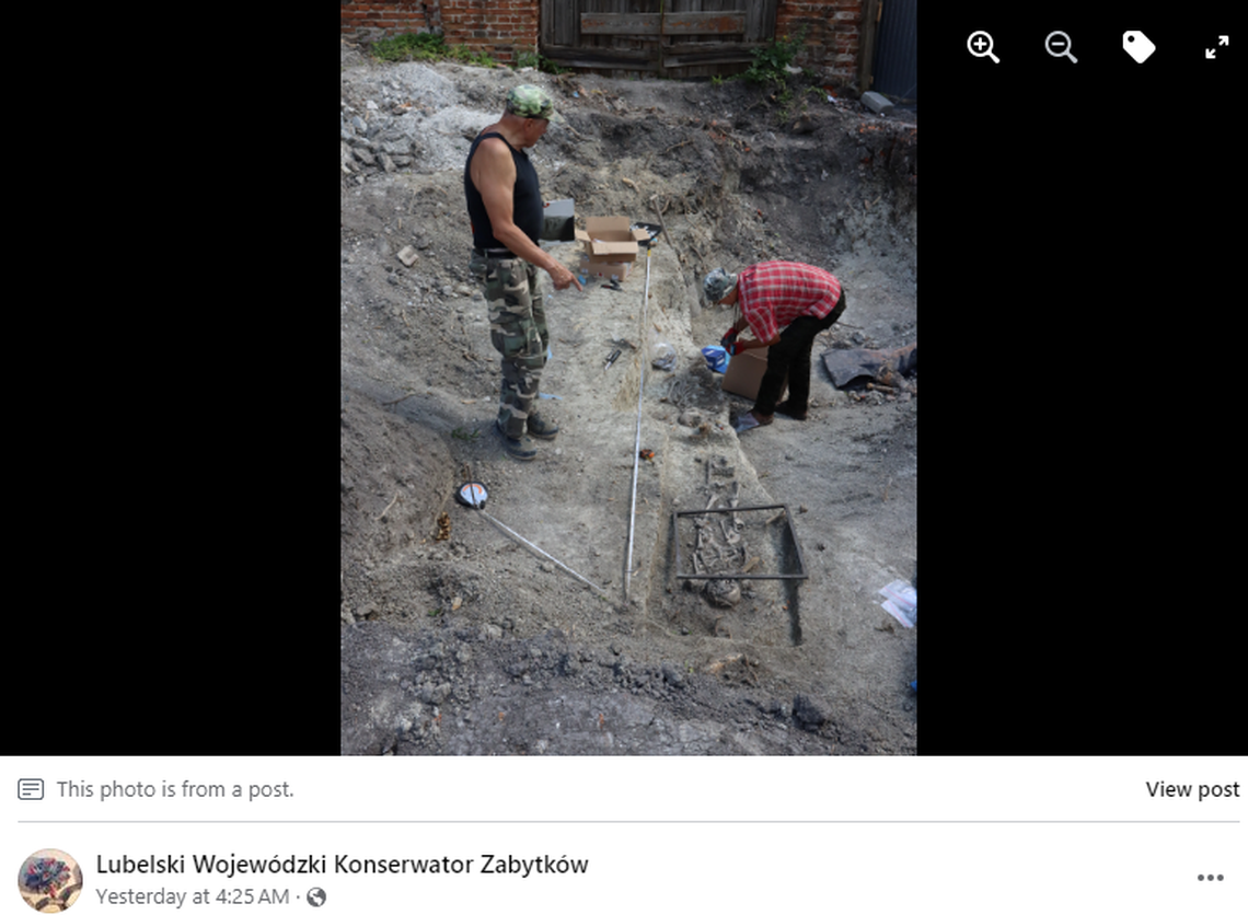 Two child graves from the 13th century were uncovered under tree roots in Poland.