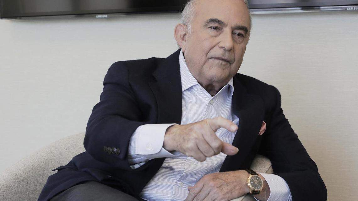 Gustavo Cisneros, who ran the Cisneros Group family business for decades, is pictured in a file photo from Miami on May 11, 2017. The Cisneros conglomerate has investments in many businesses including digital media, real estate, TV stations, sports and space-band cellular communications.