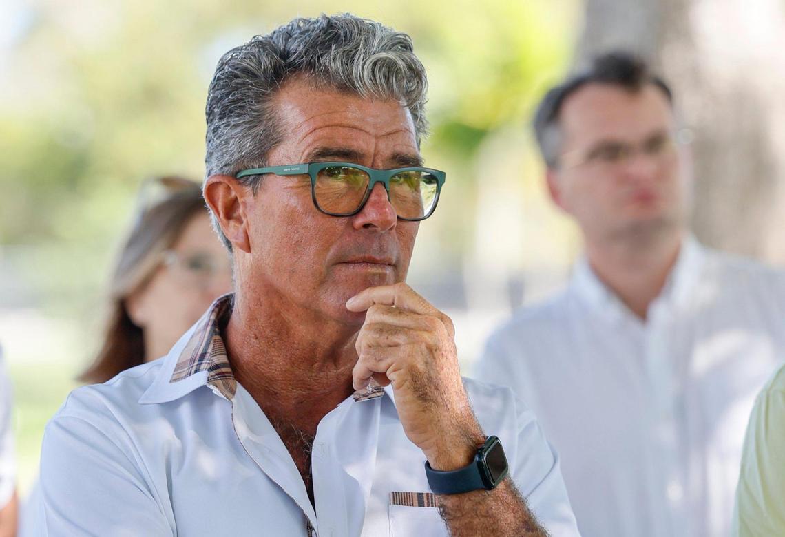 Clive Taylor, Hollywood Historical Society president, participates in events honoring Liberia, on Saturday, Feb. 15, 2025.