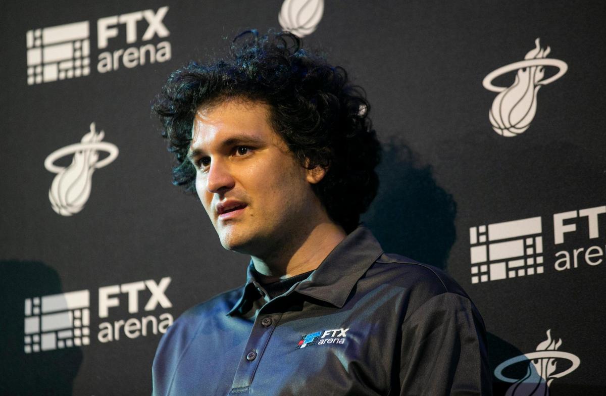 FTX CEO Sam Bankman-Fried attends a press conference at the FTX Arena in downtown Miami on Friday, June 4, 2021. The press conference was held to formally announce that the Miami Heat’s new home would be called the FTX Arena.