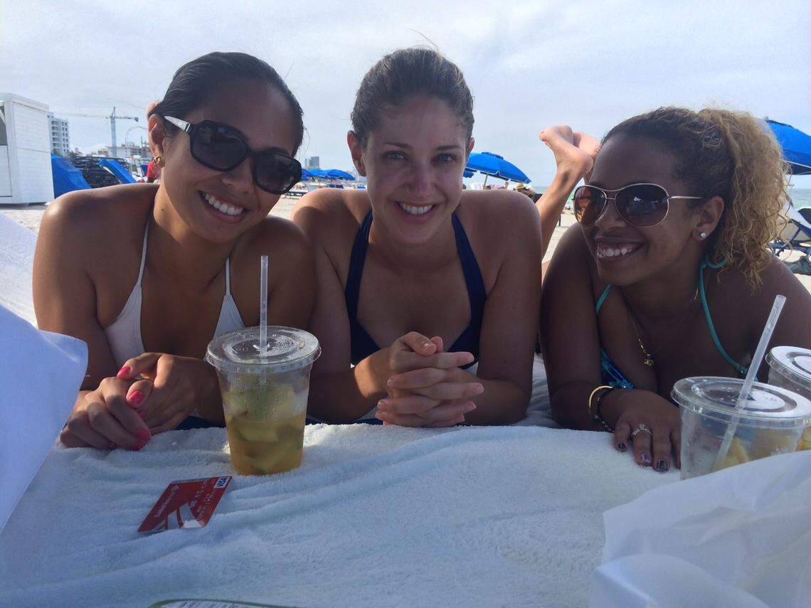 Katherine Magbanua, Wendi Adelson and a friend pose for a photograph. Magbanua is on trial for her involvement in the murder of Adelson’s ex-husband, Dan Markel.