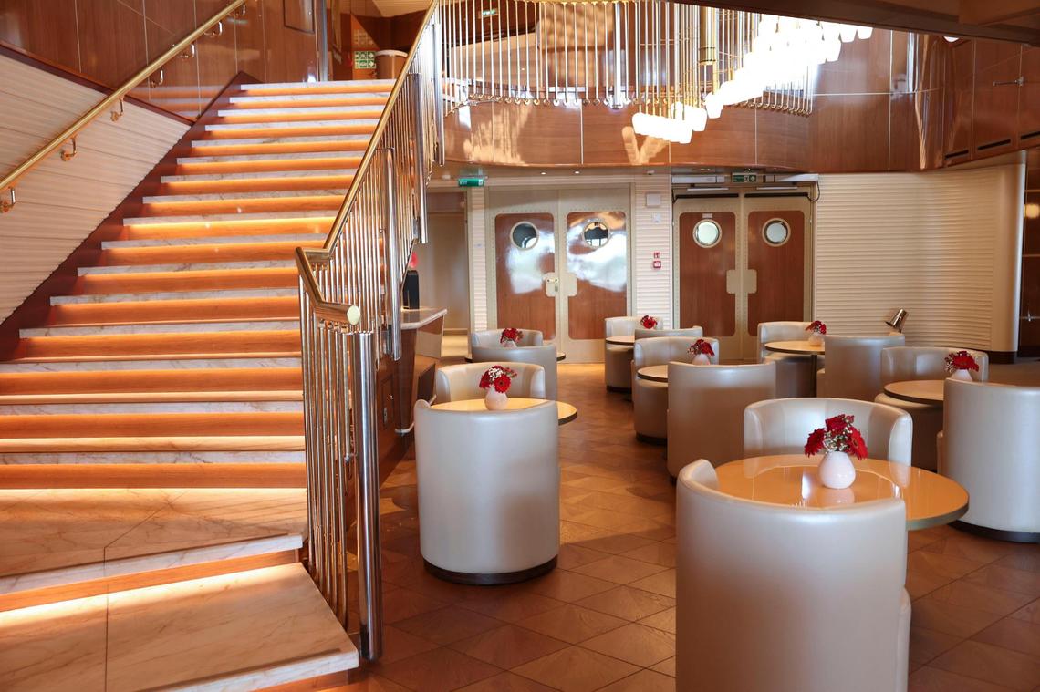 This is a restaurant called the Wake on Virgin Voyages’ Valiant Lady ship on Sunday, Oct. 30, 2022.