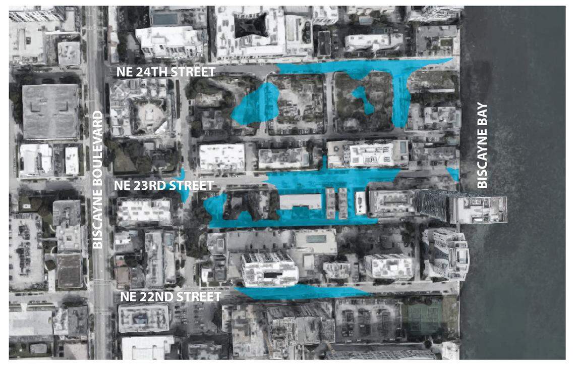This map shows spots in Downtown Miami that often flood in heavy rains or during King Tides.