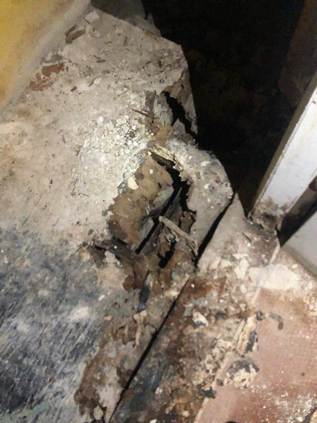 Dangerous holes and rotted wood on floors, stairwells, and walls abound at the Coconut Grove Playhouse, shuttered since 2006 and partially earmarked for demolition, partially for restoration by Miami-Dade County.