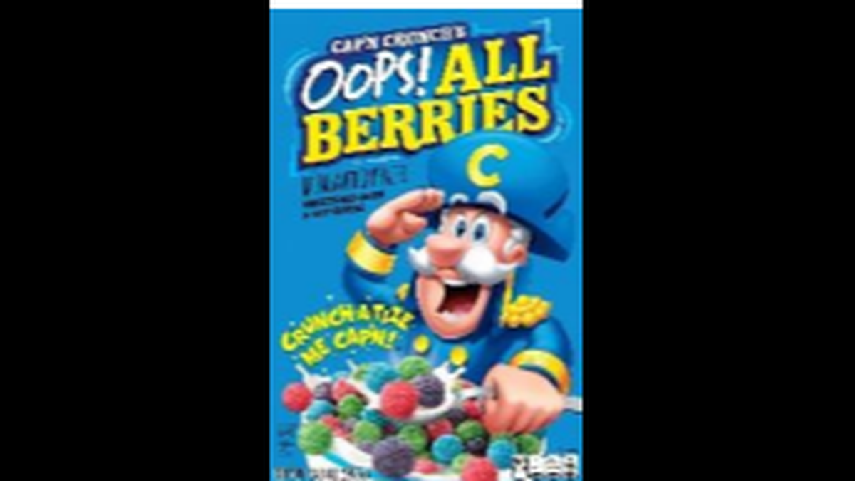 Cap’n Crunch Oops! All Berries cereal is involved in the expanded recall.