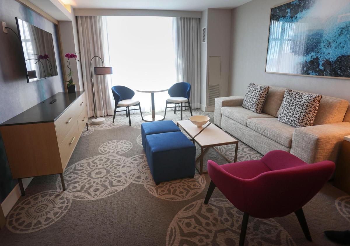 A king suite corner room at the new Loews hotel in Coral Gables is ready for guests on opening day, Nov. 3, 2022.