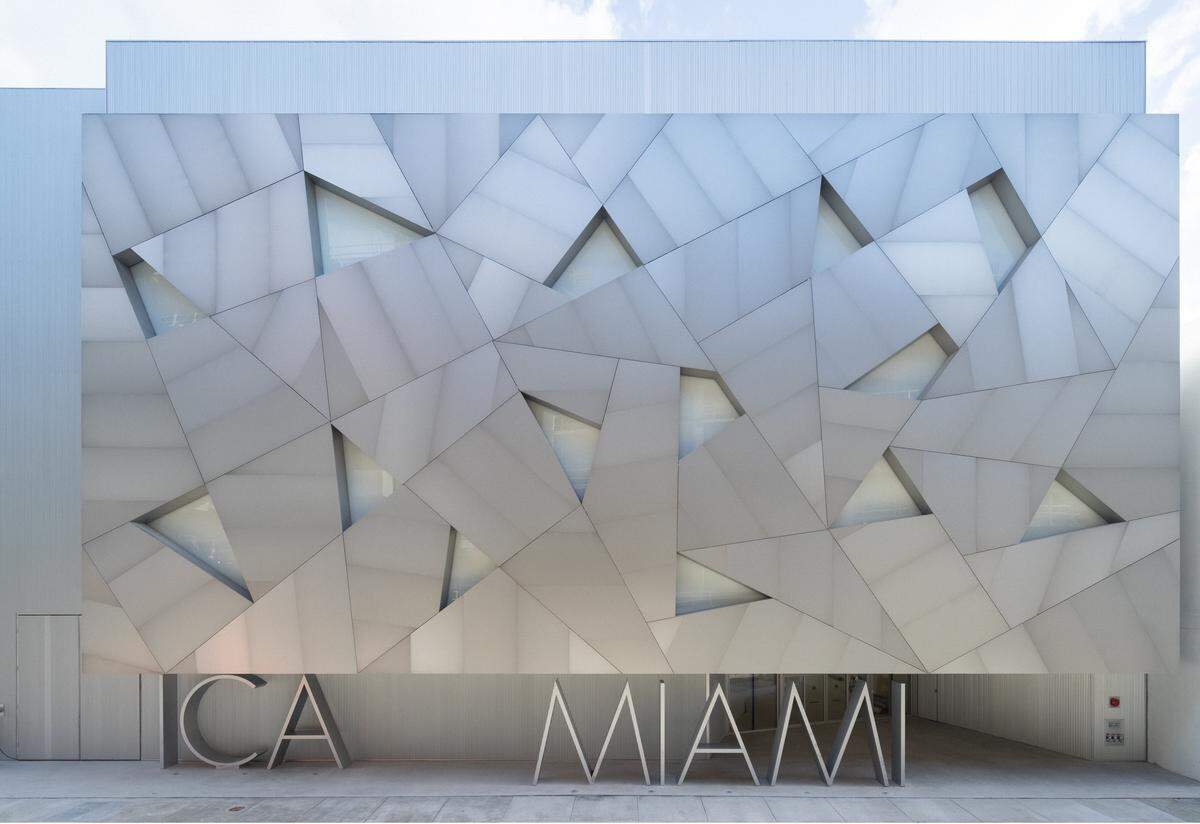 The entrance to Institute of Contemporary Art, Miami, in Miami’s Design District.
