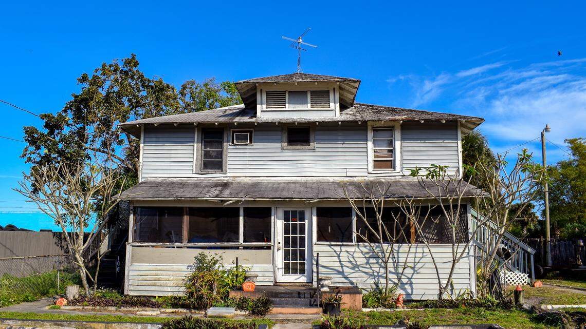 The Fort Pierce home where Jessie Shroyer lives. The house used to belong to her father before his death and the city foreclosed on it in 2022 over unpaid code enforcement fines.